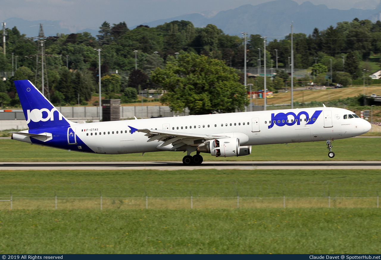 Photo of F-GTAS - Airbus A321-212 operated by Joon