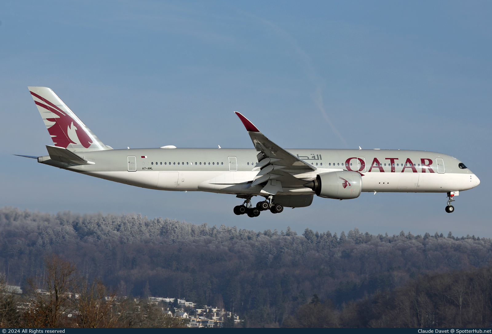 Photo of A7-AML - Airbus A350-941 operated by Qatar Airways