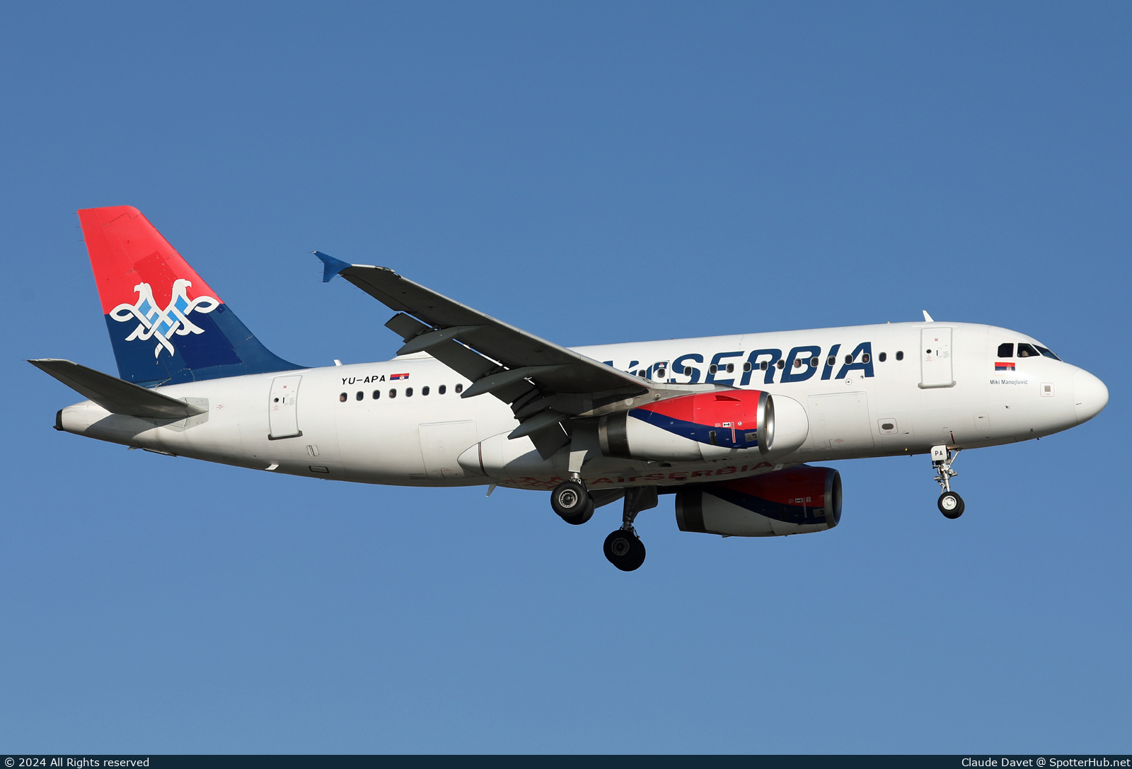 Photo of YU-APA - Airbus A319-132 operated by Air Serbia