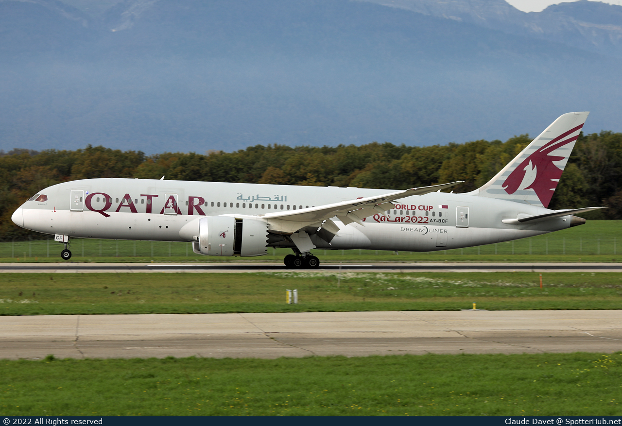 Photo of A7-BCF - Boeing 787-8 Dreamliner operated by Qatar Airways