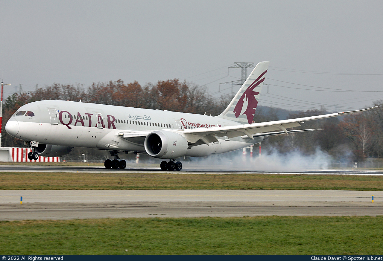 Photo of A7-BCR - Boeing 787-8 Dreamliner operated by Qatar Airways
