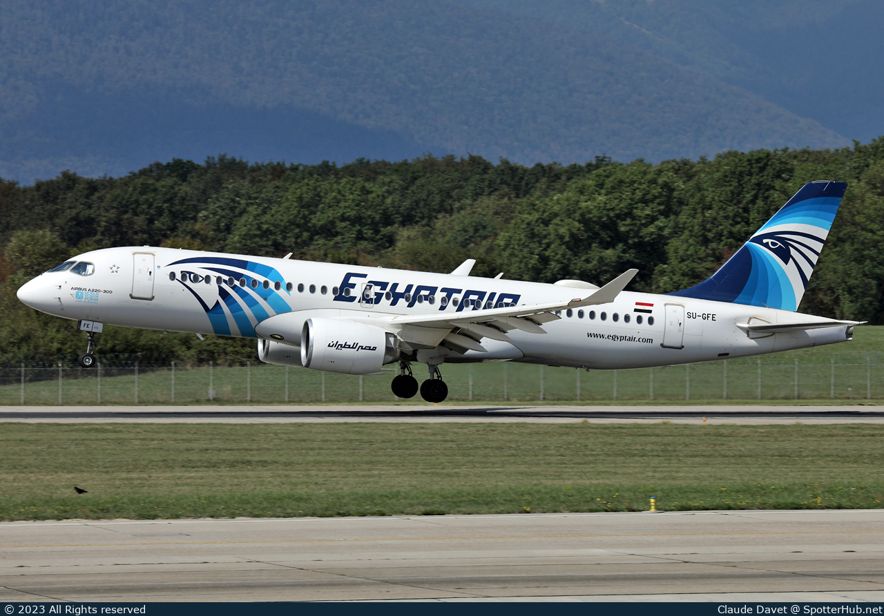 Photo of SU-GFE - Airbus A220-300 operated by Egyptair