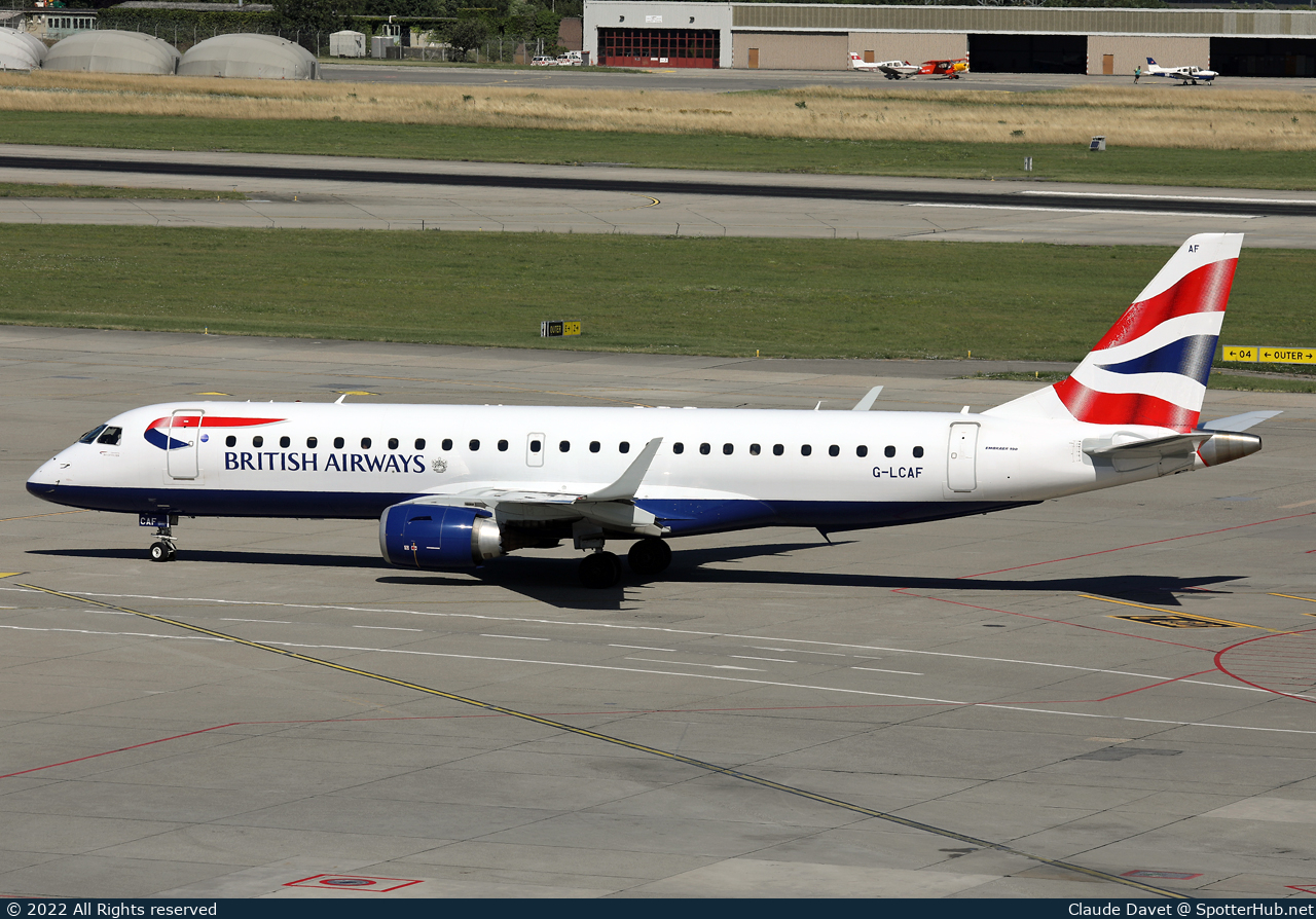Photo of G-LCAF - Embraer ERJ-190SR operated by BA CityFlyer