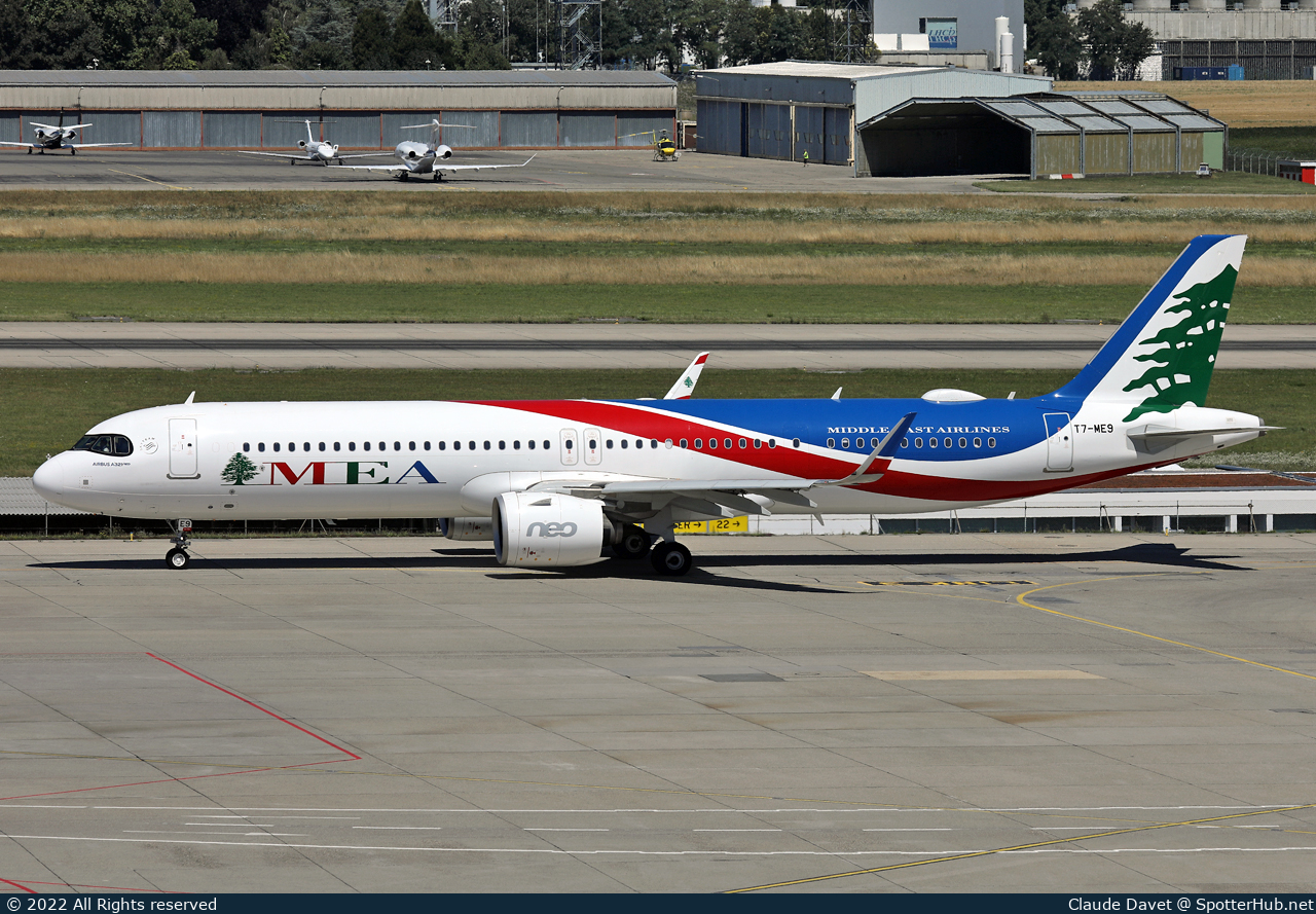 Photo of T7-ME9 - Airbus A321-271NX operated by MEA Middle East Airlines