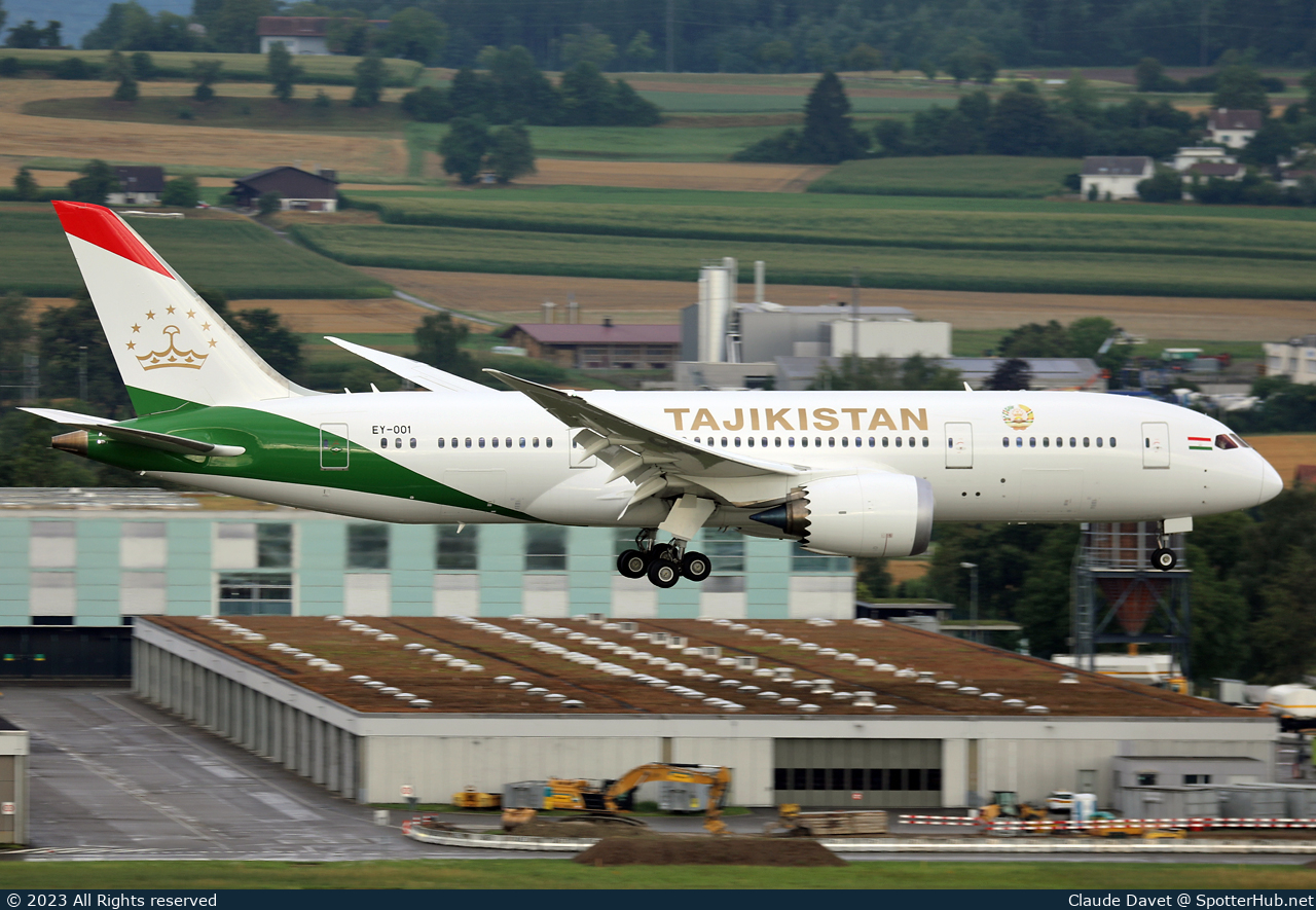 Photo of EY-001 - Boeing 787-8 Dreamliner operated by Government of Tajikistan