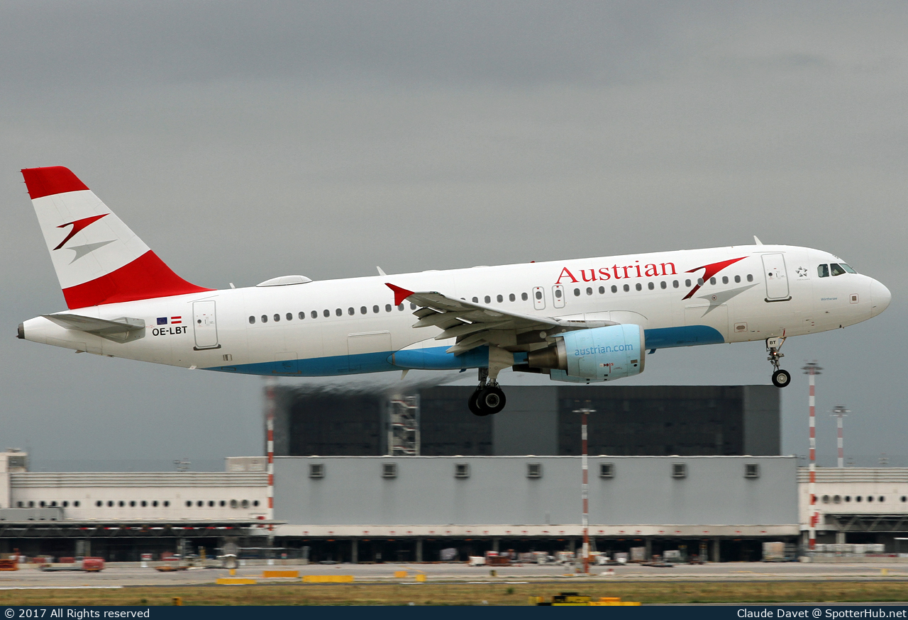Photo of OE-LBT - Airbus A320-214 operated by Austrian Airlines