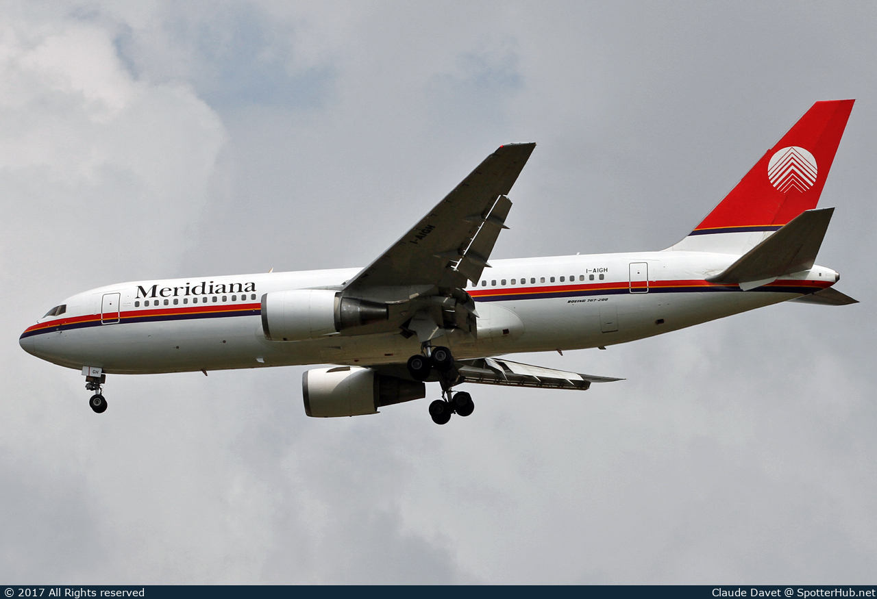 Photo of I-AIGH - Boeing 767-23B(ER) operated by Meridiana