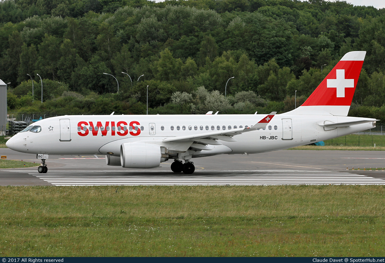 Photo of HB-JBC - Airbus A220-100 operated by Swiss International Air Lines