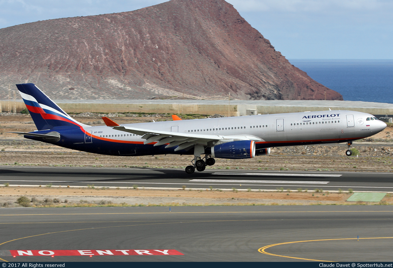 Photo of VP-BDD - Airbus A330-343 operated by Aeroflot
