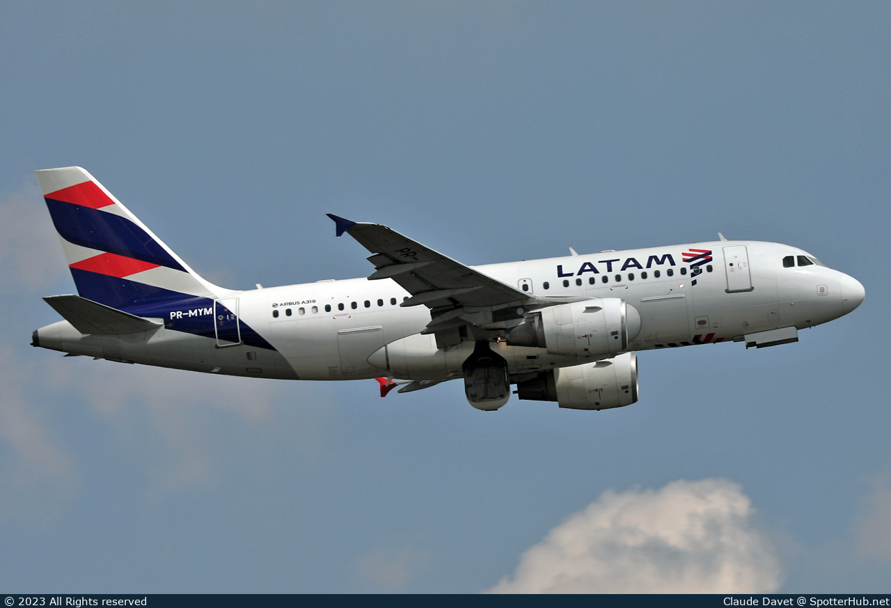 Photo of PR-MYM - Airbus A319-112 operated by LATAM Airlines Brasil