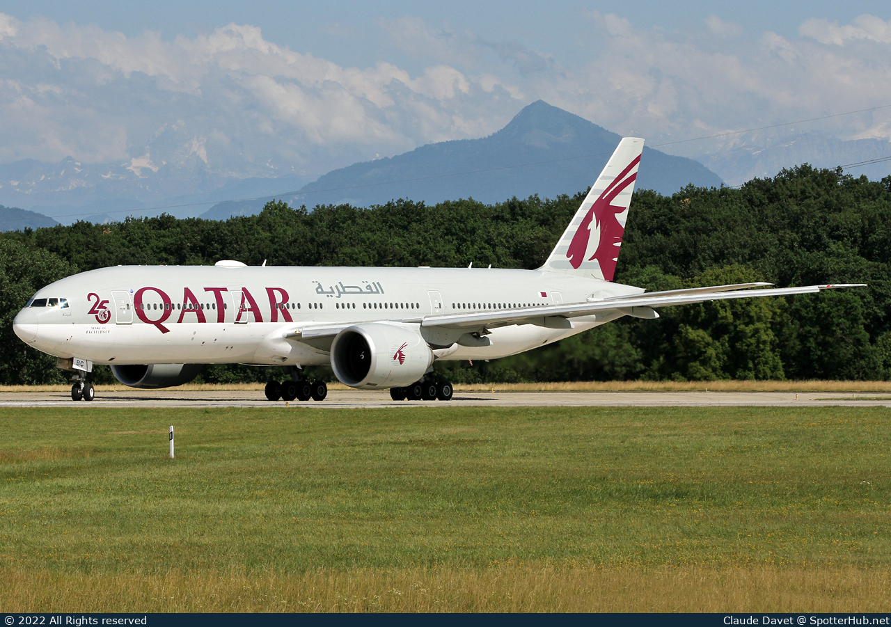 Photo of A7-BBC - Boeing 777-2DZ(LR) operated by Qatar Airways