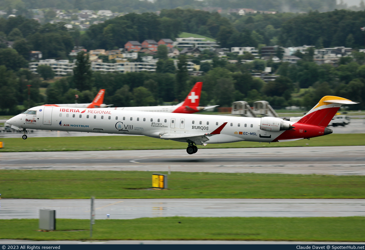 Photo of EC-MSL - Bombardier CRJ-1000 operated by Iberia Regional (opb Air Nostrum)