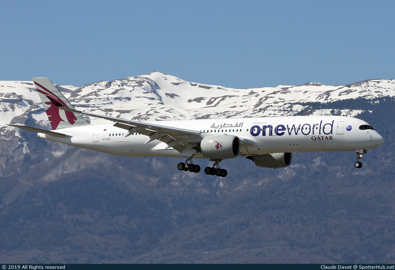 Photo of A7-ALZ - Airbus A350-941 operated by Qatar Airways