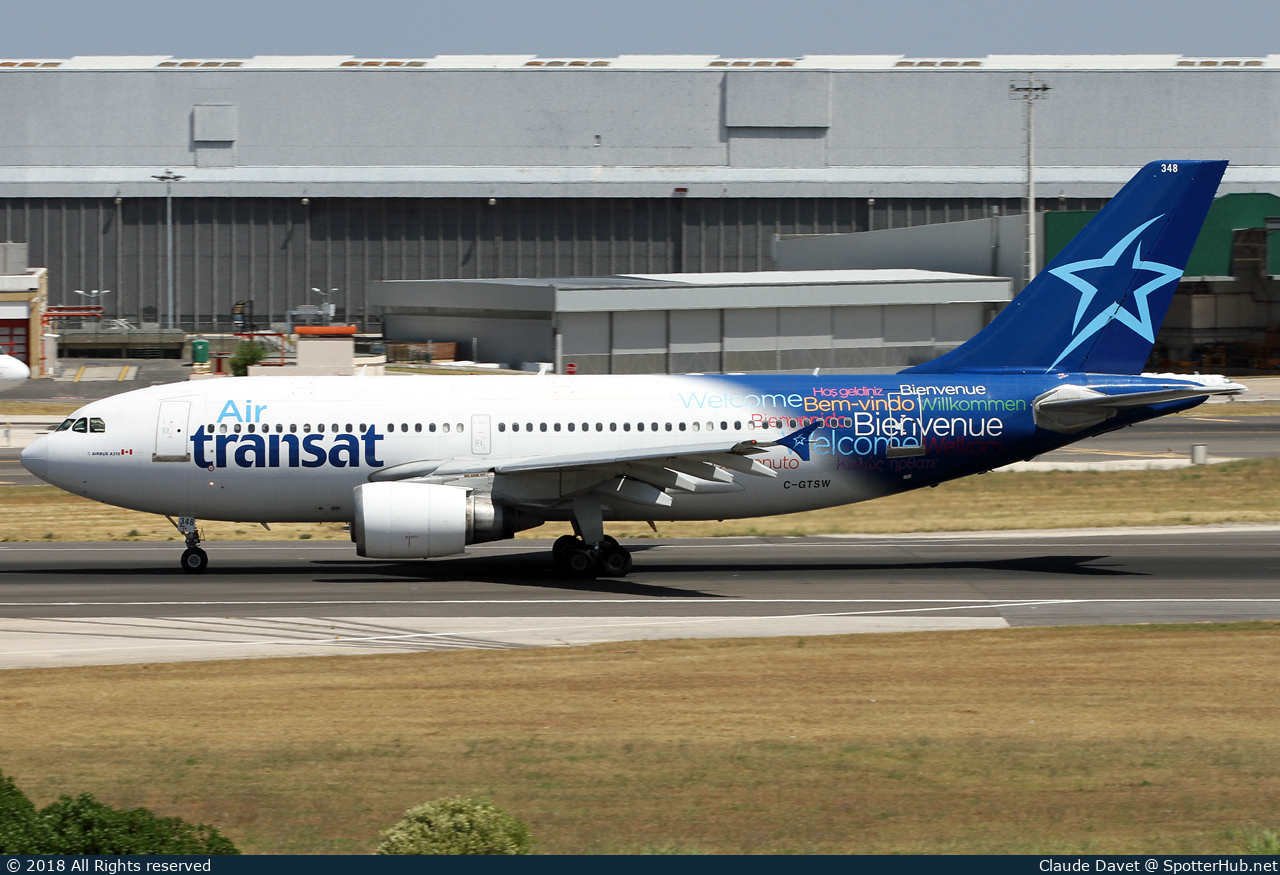 Photo of C-GTSW - Airbus A310-304 operated by Air Transat