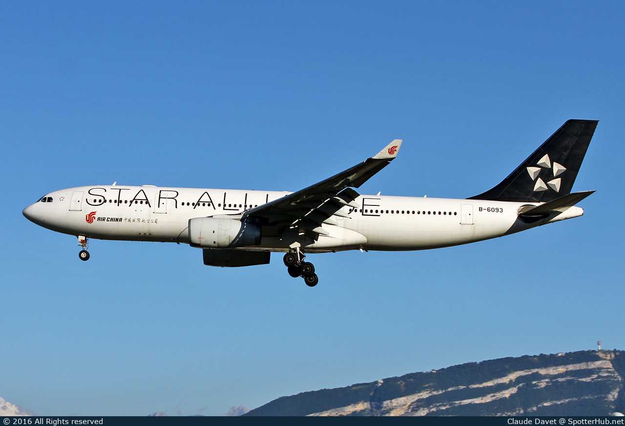 Photo of B-6093 - Airbus A330-243 operated by Air China