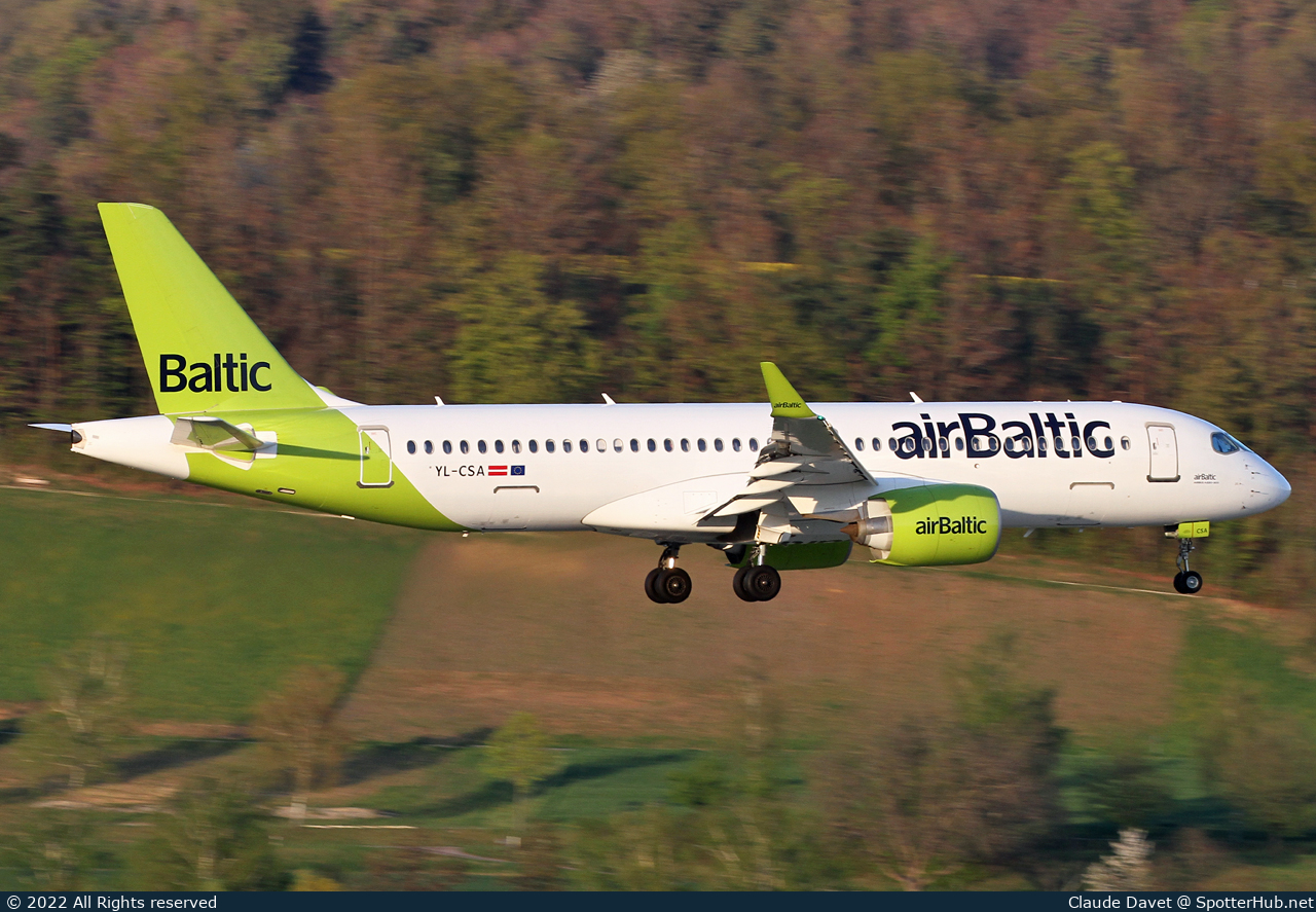 Photo of YL-CSA - Airbus A220-300 operated by airBaltic