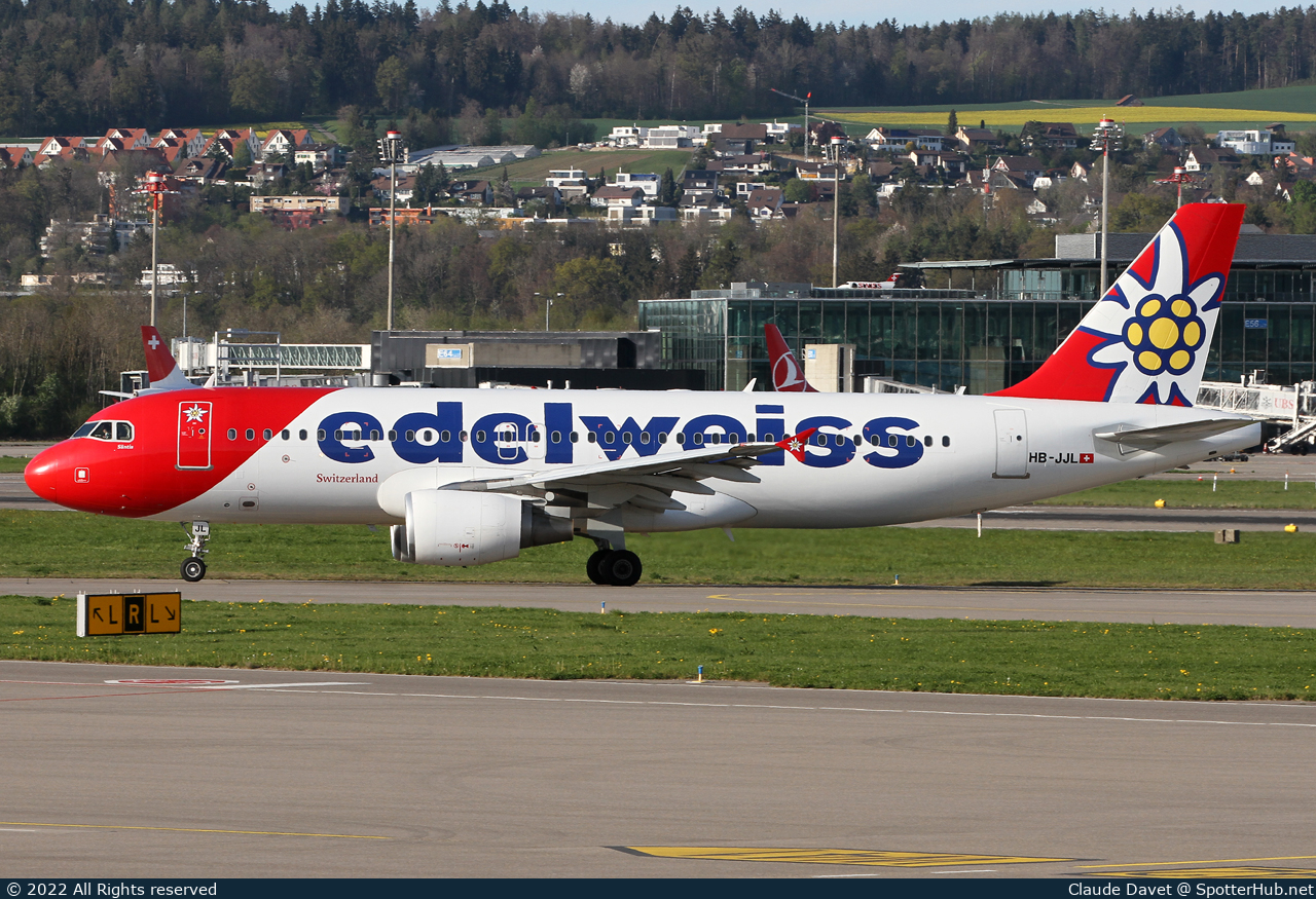 Photo of HB-JJL - Airbus A320-214 operated by Edelweiss Air
