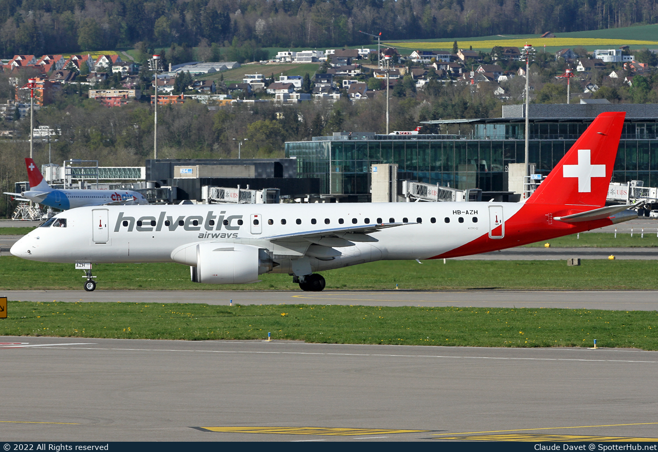 Photo of HB-AZH - Embraer ERJ-190-E2 operated by Helvetic Airways