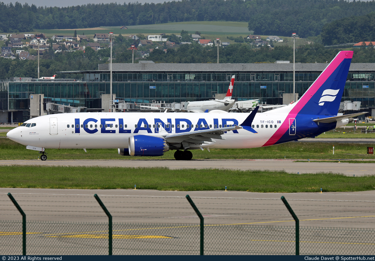 Photo of TF-ICO - Boeing 737 MAX 8 operated by Icelandair