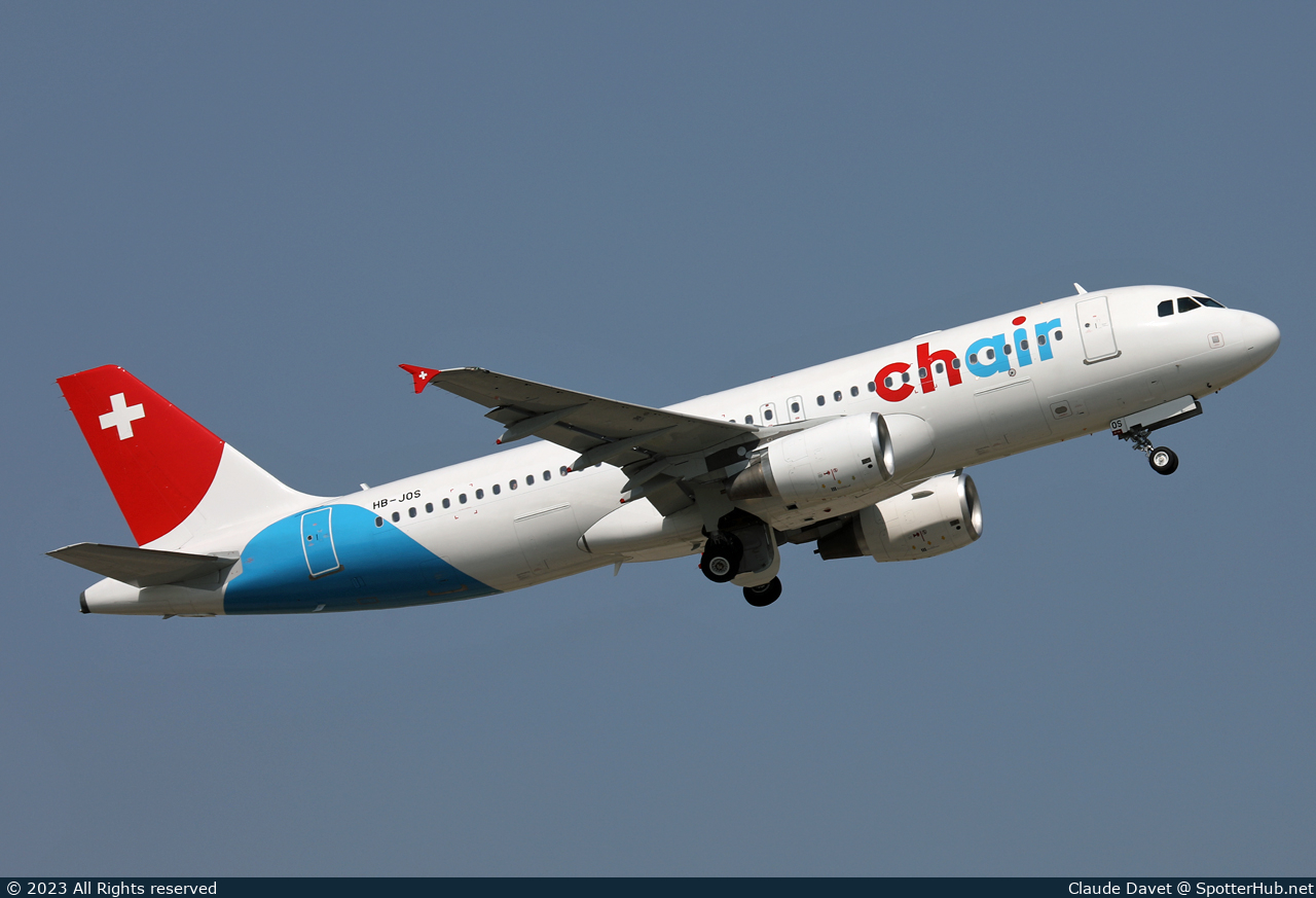 Photo of HB-JOS - Airbus A320-214 operated by Chair Airlines