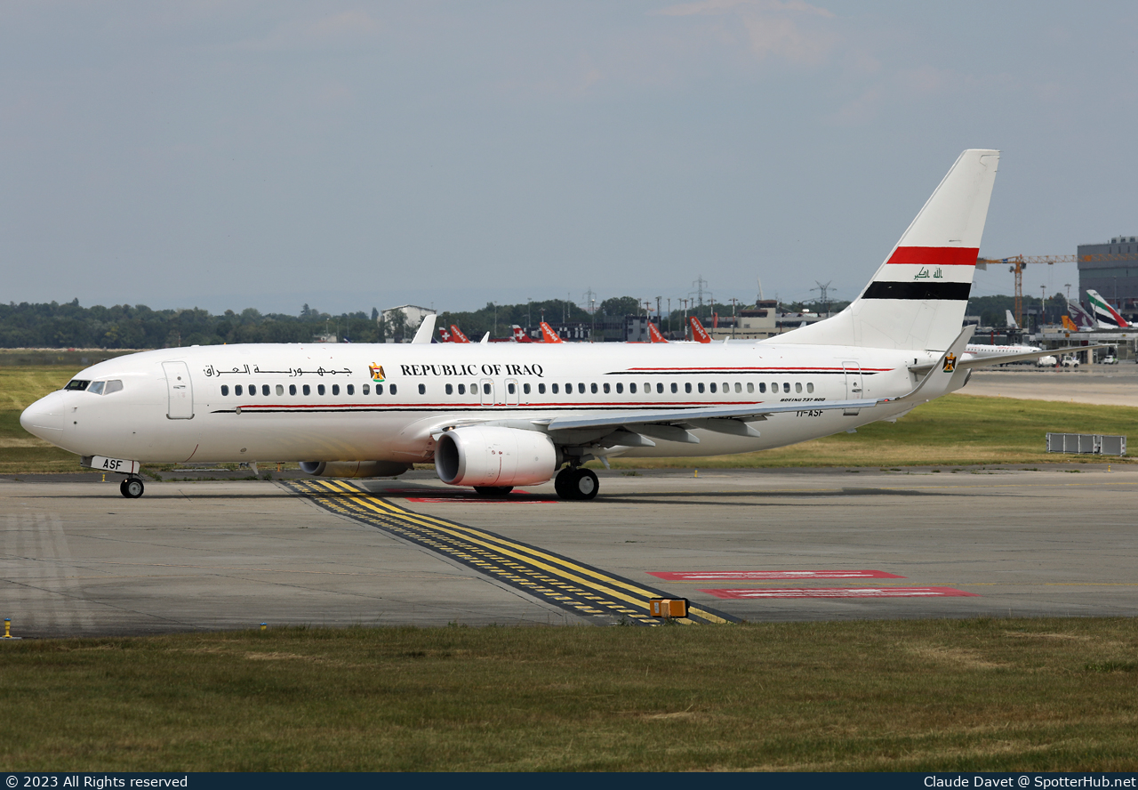 Photo of YI-ASF - Boeing 737-81Z operated by Government of Iraq