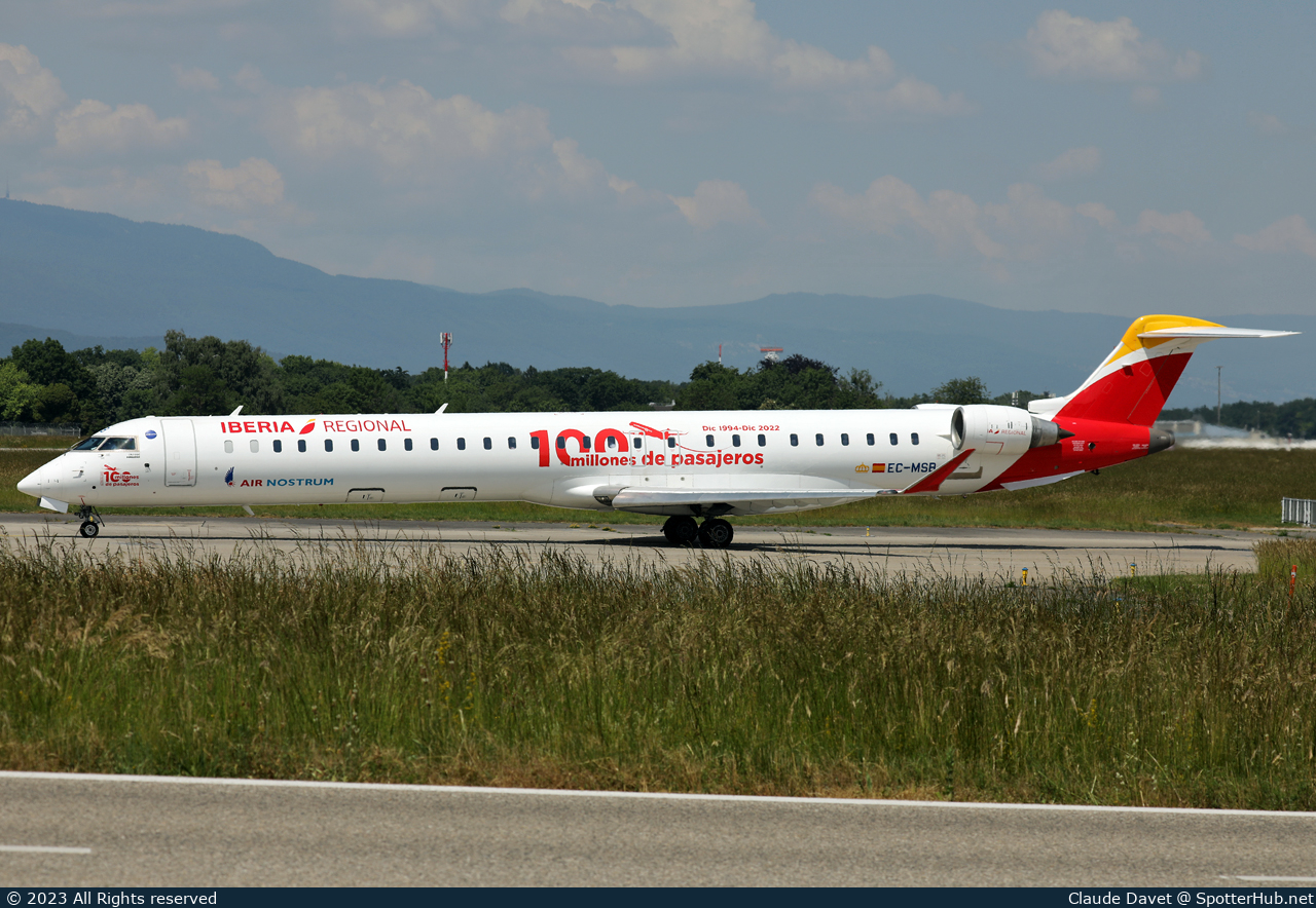 Photo of EC-MSB - Bombardier CRJ-1000 operated by Iberia Regional (opb Air Nostrum)