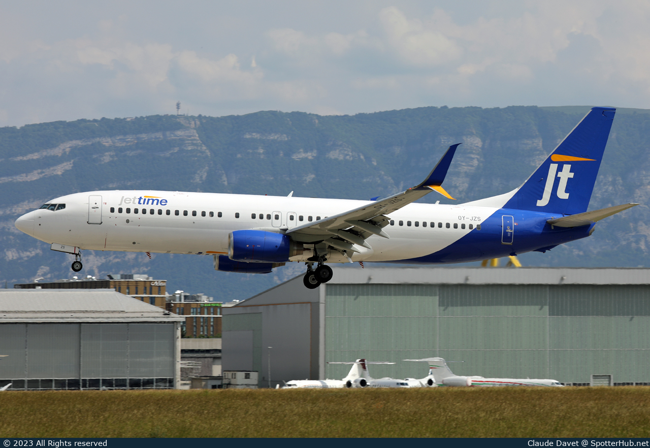 Photo of OY-JZS - Boeing 737-8K5 operated by Jettime