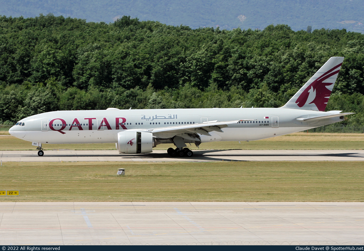 Photo of A7-BBE - Boeing 777-2DZ(LR) operated by Qatar Airways