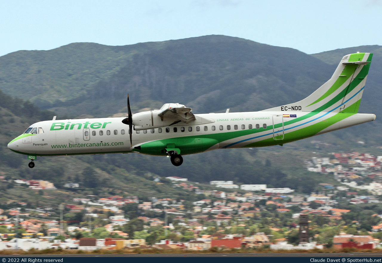Photo of EC-NDD - ATR 72-600 operated by Binter Canarias (opb Canair)