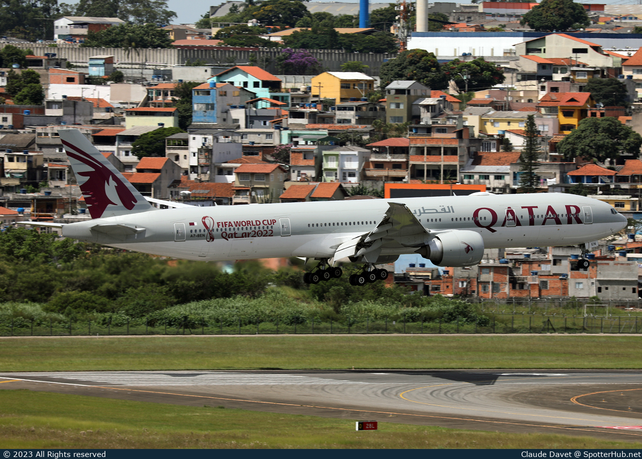 Photo of A7-BEN - Boeing 777-3DZ(ER) operated by Qatar Airways