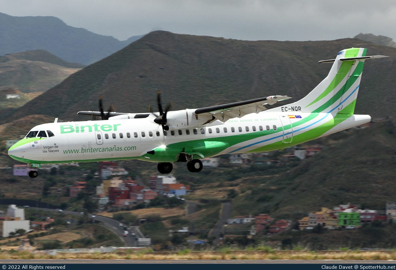 Photo of EC-NQR - ATR 72-600 operated by Binter Canarias (opb Binter Airlines)