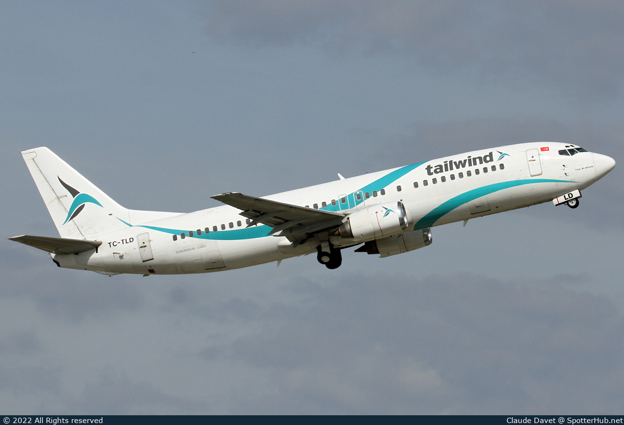 Photo of TC-TLD - Boeing 737-4Q8 operated by Tailwind Airlines