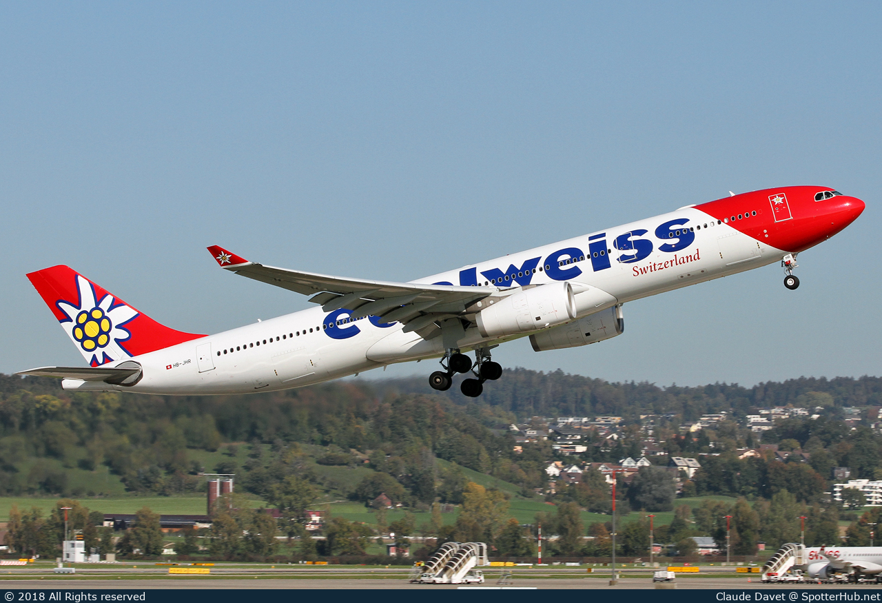 Photo of HB-JHR - Airbus A330-343 operated by Edelweiss Air