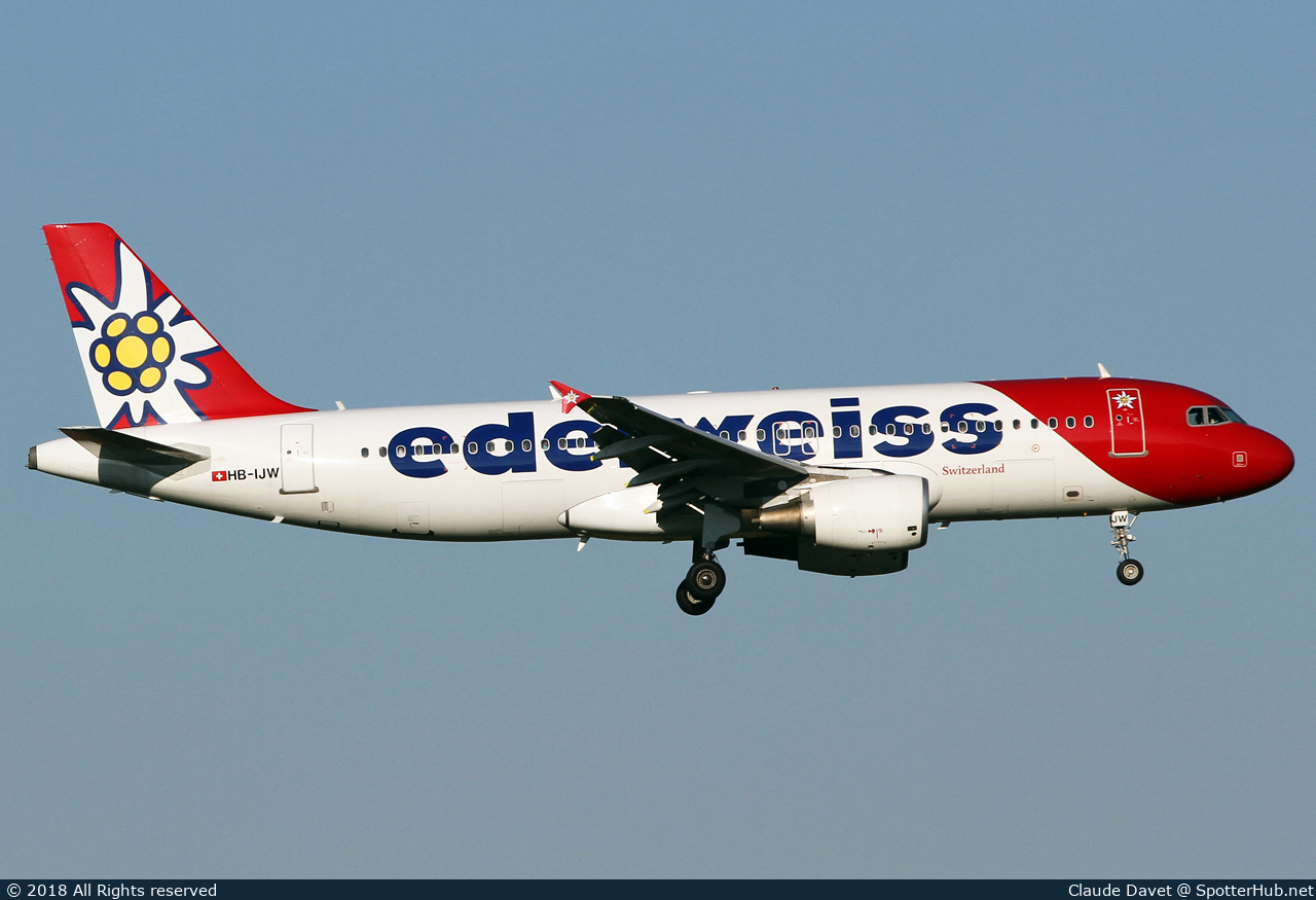 Photo of HB-IJW - Airbus A320-214 operated by Edelweiss Air