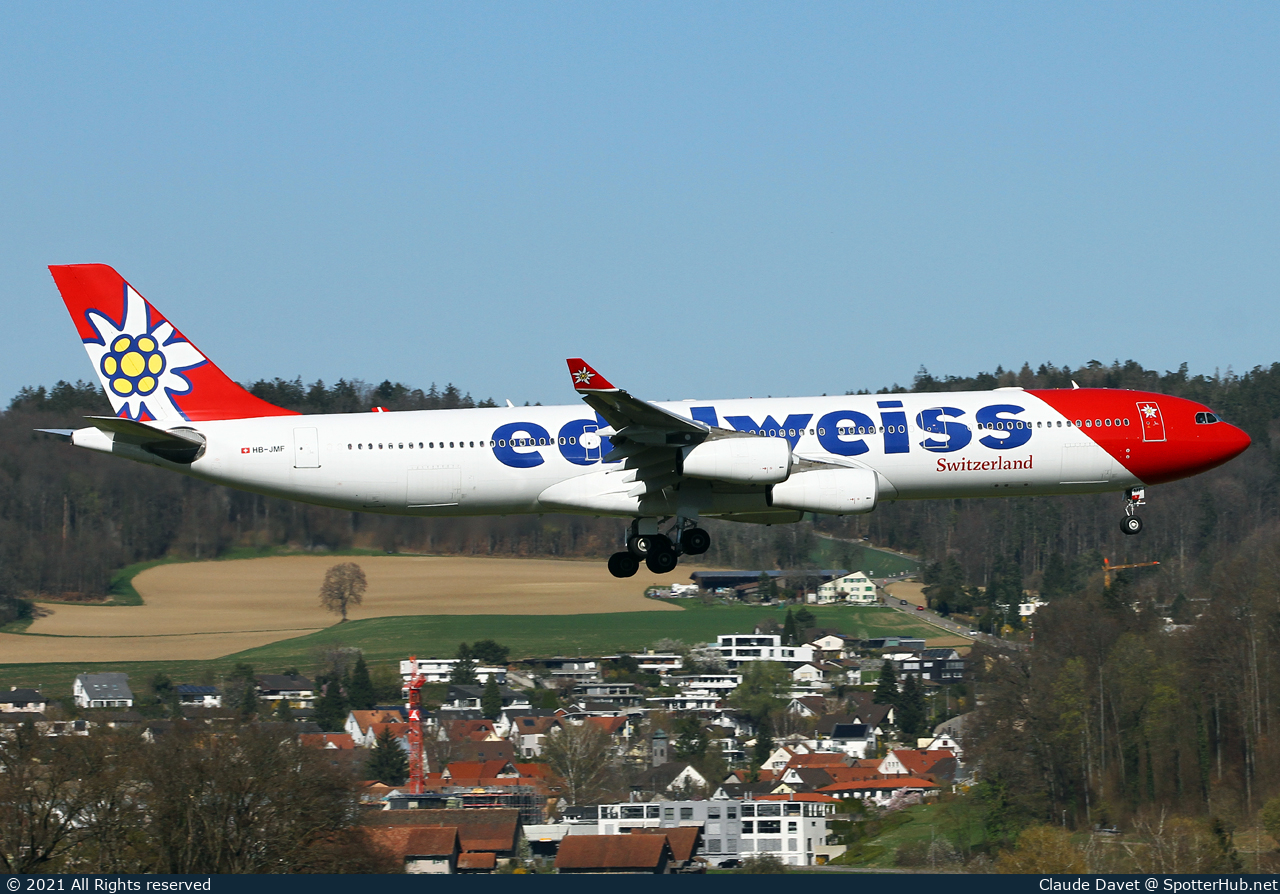 Photo of HB-JMF - Airbus A340-313 operated by Edelweiss Air
