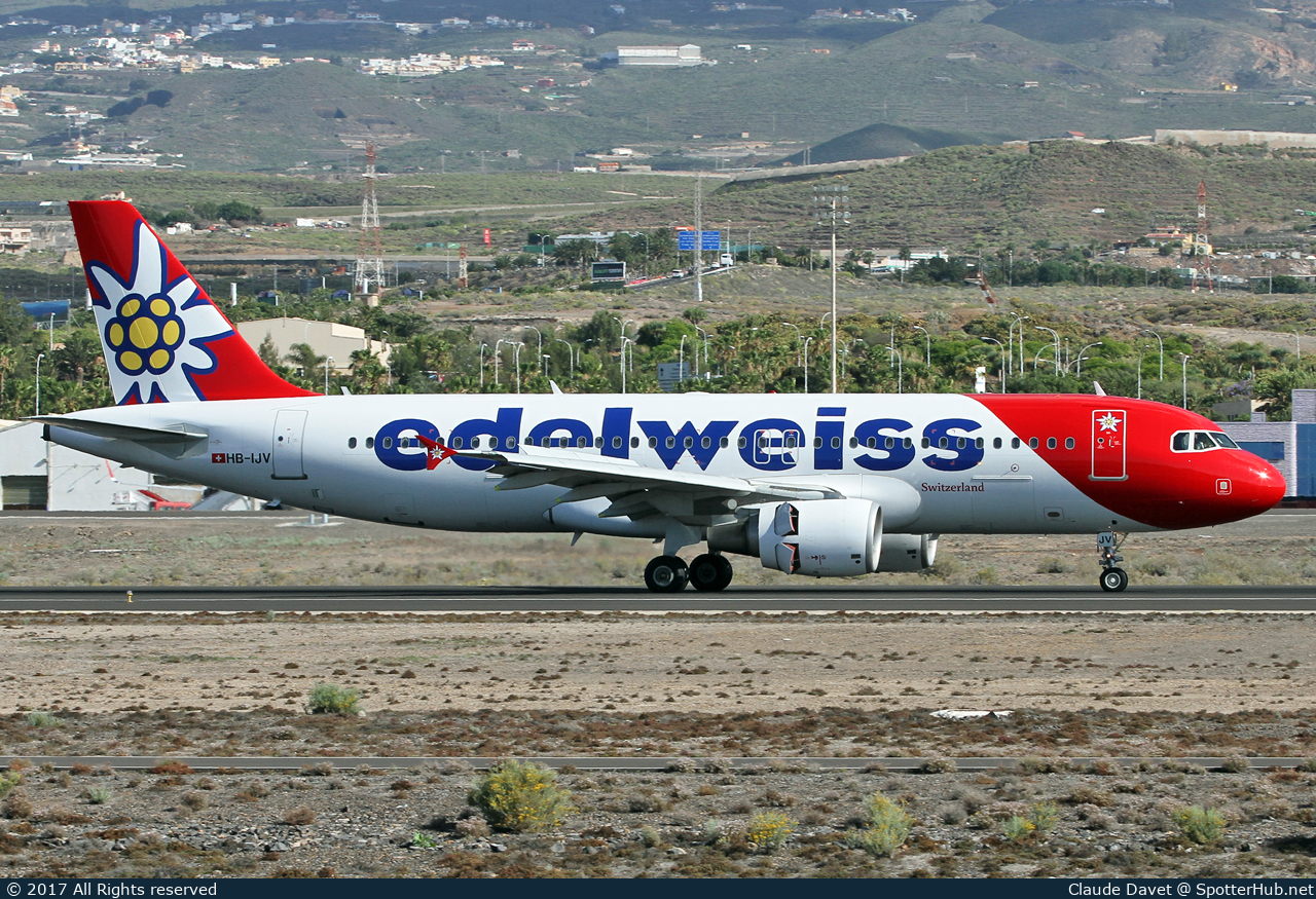 Photo of HB-IJV - Airbus A320-214 operated by Edelweiss Air
