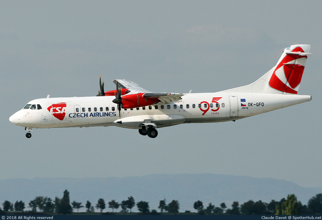 Photo of OK-GFQ - ATR 72-500 operated by CSA Czech Airlines