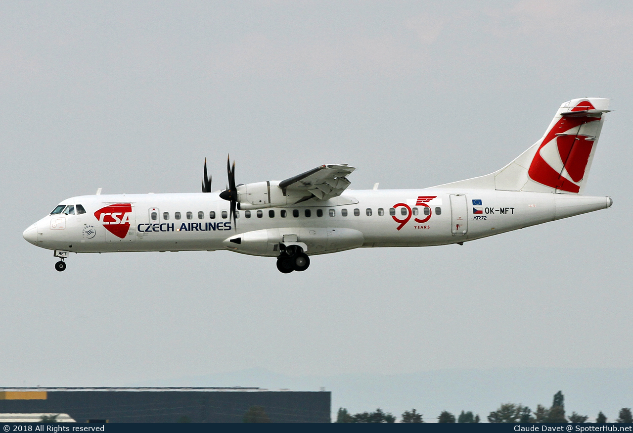 Photo of OK-MFT - ATR 72-500 operated by CSA Czech Airlines