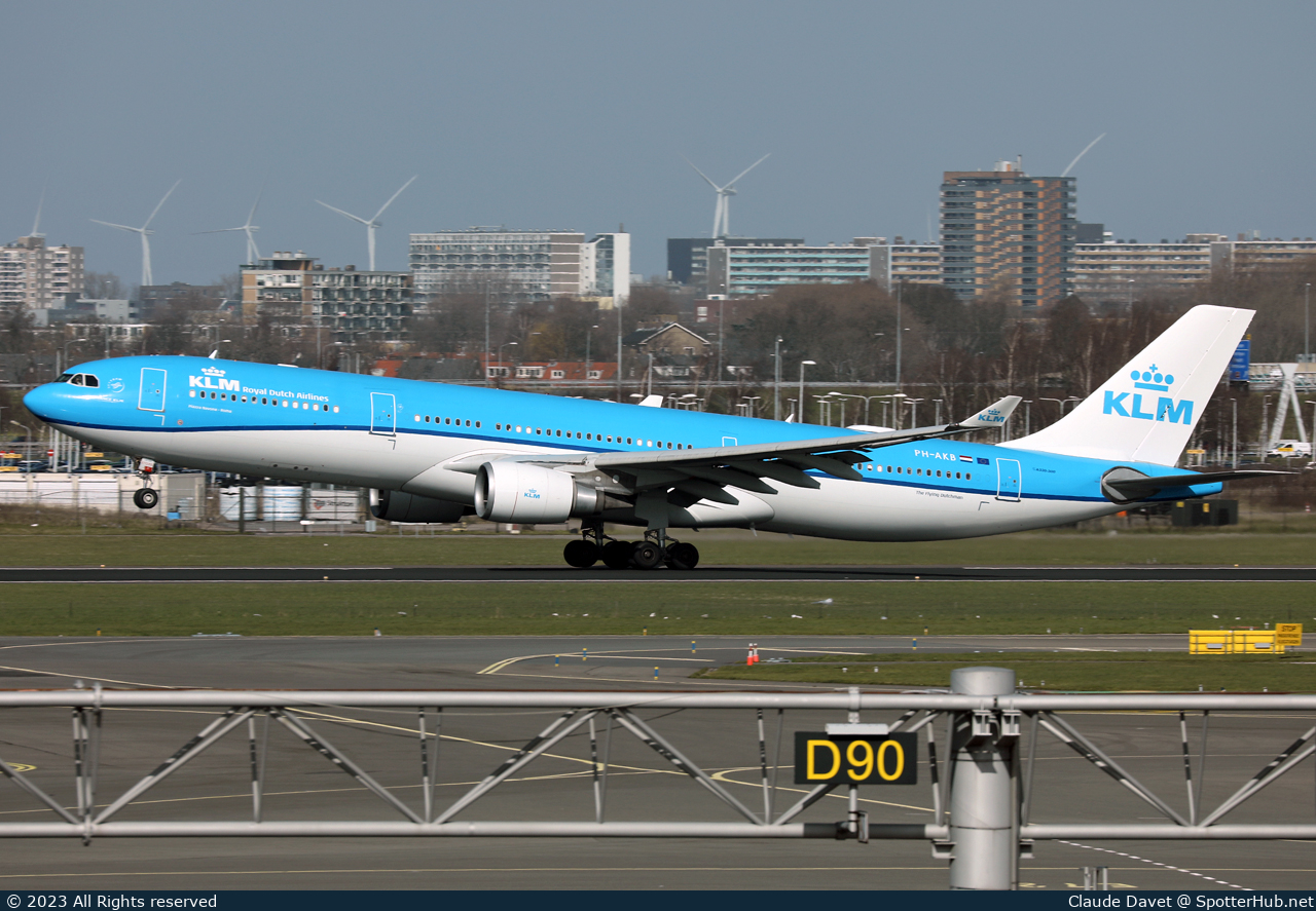 Photo of PH-AKB - Airbus A330-303 operated by KLM Royal Dutch Airlines