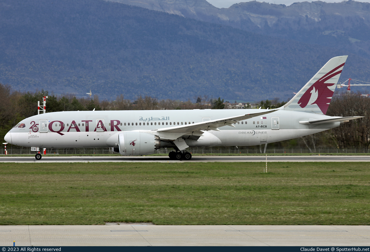 Photo of A7-BCB - Boeing 787-8 Dreamliner operated by Qatar Airways