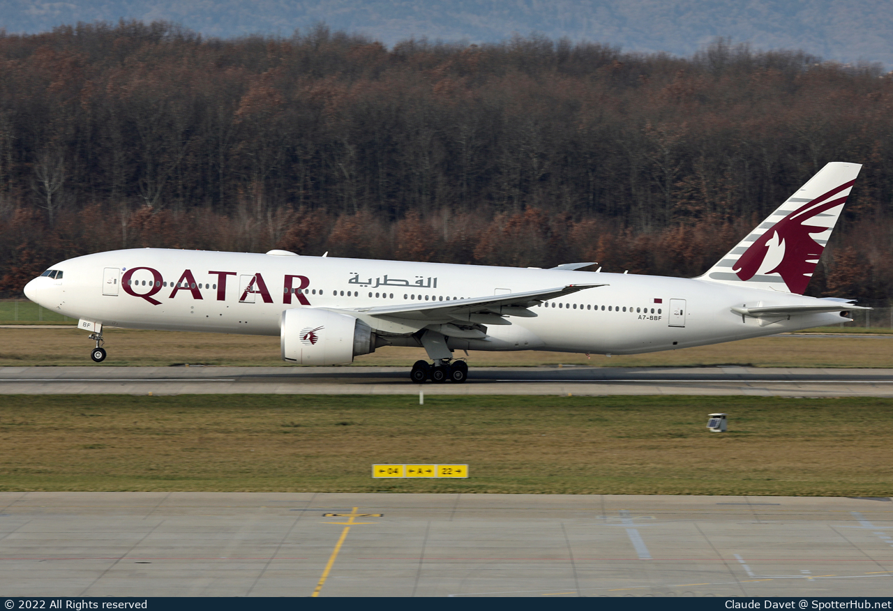 Photo of A7-BBF - Boeing 777-2DZ(LR) operated by Qatar Airways