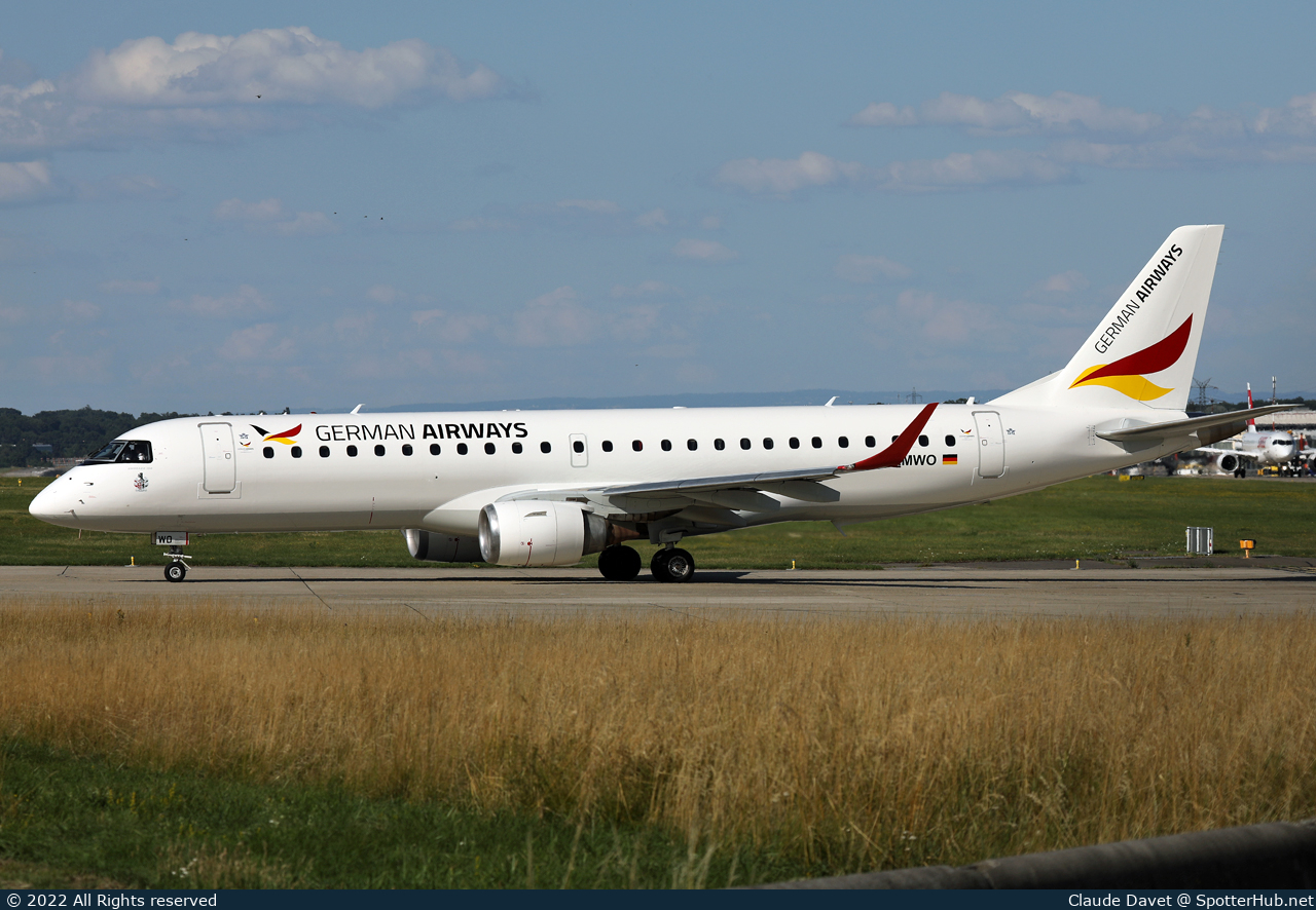 Photo of D-AMWO - Embraer ERJ-190AR operated by German Airways