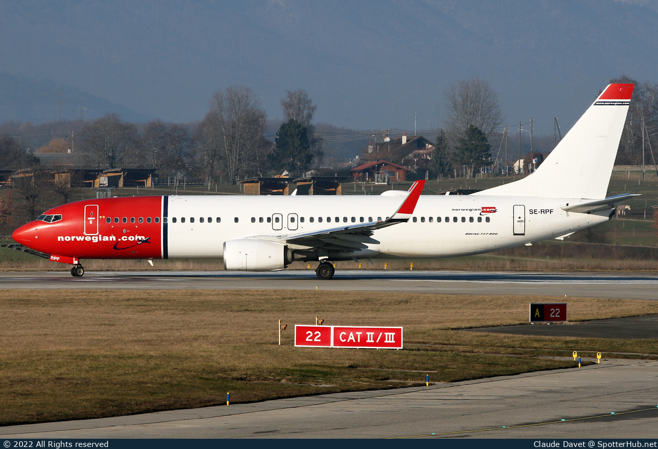 Photo of SE-RPF - Boeing 737-8JP operated by Norwegian Air Sweden