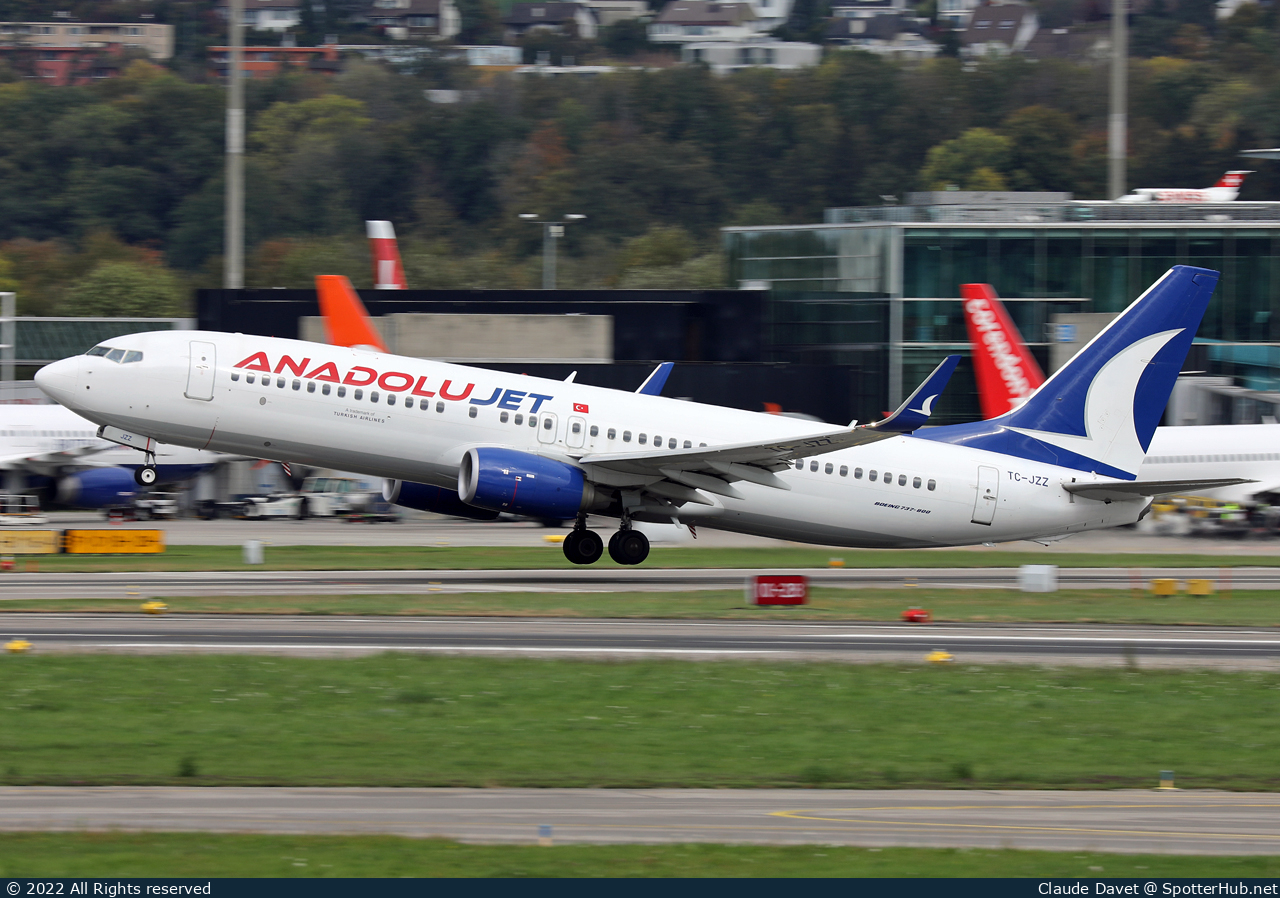 Photo of TC-JZZ - Boeing 737-8KV operated by AnadoluJet