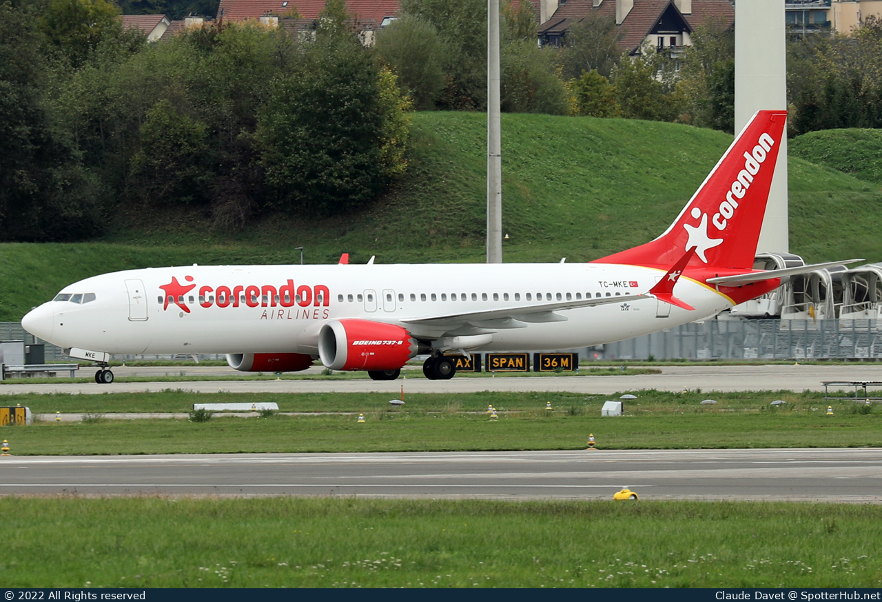 Photo of TC-MKE - Boeing 737 MAX 8 operated by Corendon Airlines