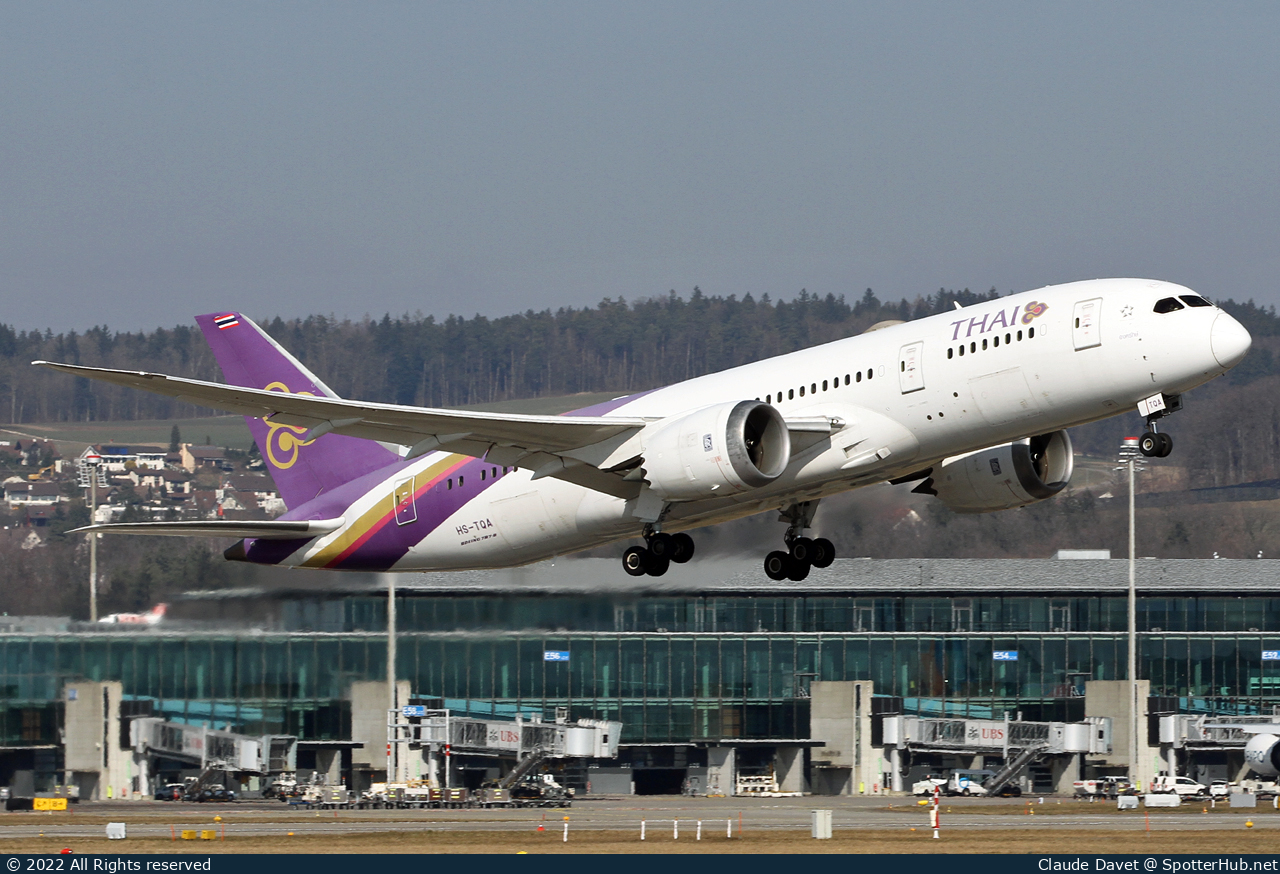Photo of HS-TQA - Boeing 787-8 Dreamliner operated by Thai Airways International