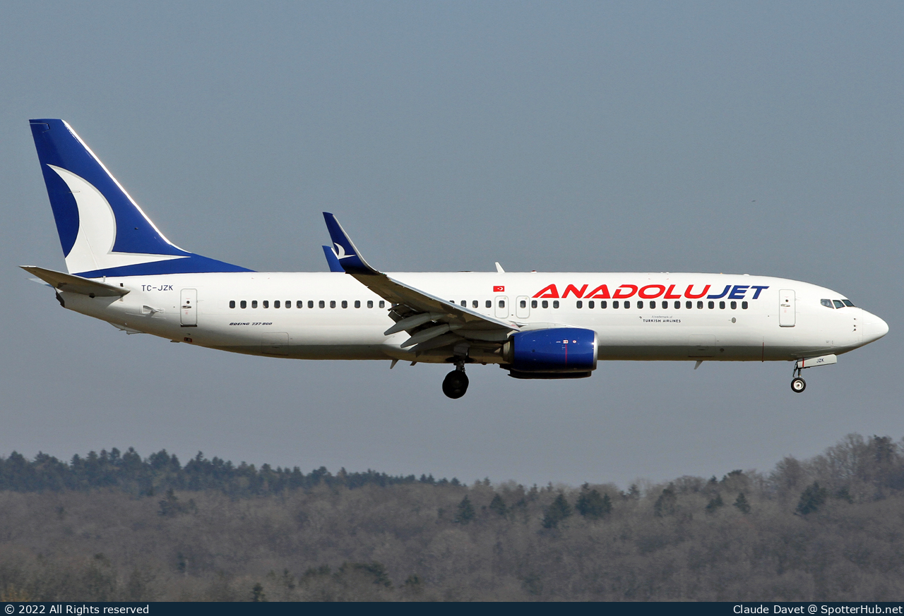 Photo of TC-JZK - Boeing 737-8AS operated by AnadoluJet