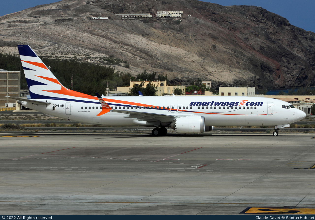 Photo of OK-SWB - Boeing 737 MAX 8 operated by SmartWings