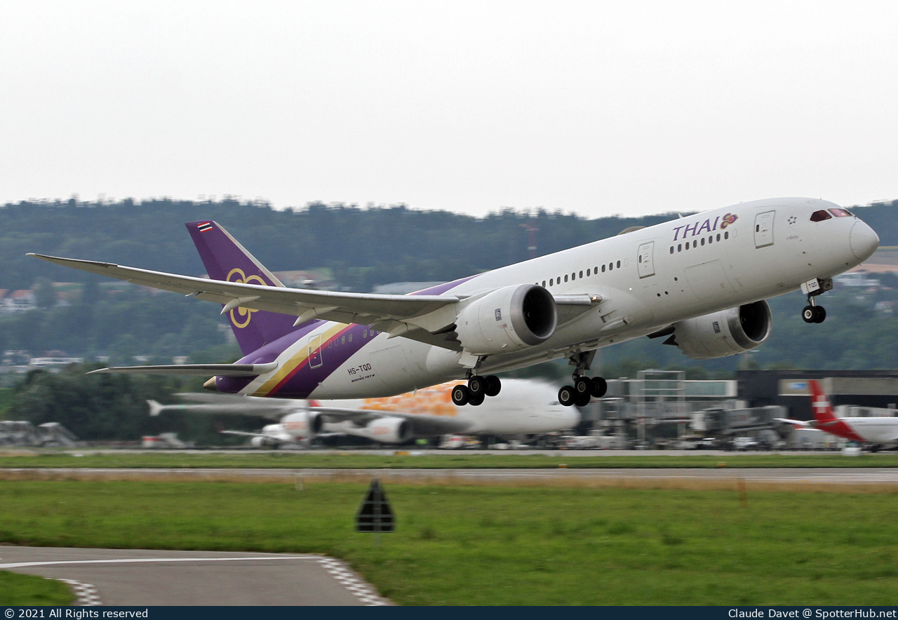 Photo of HS-TQD - Boeing 787-8 Dreamliner operated by Thai Airways International