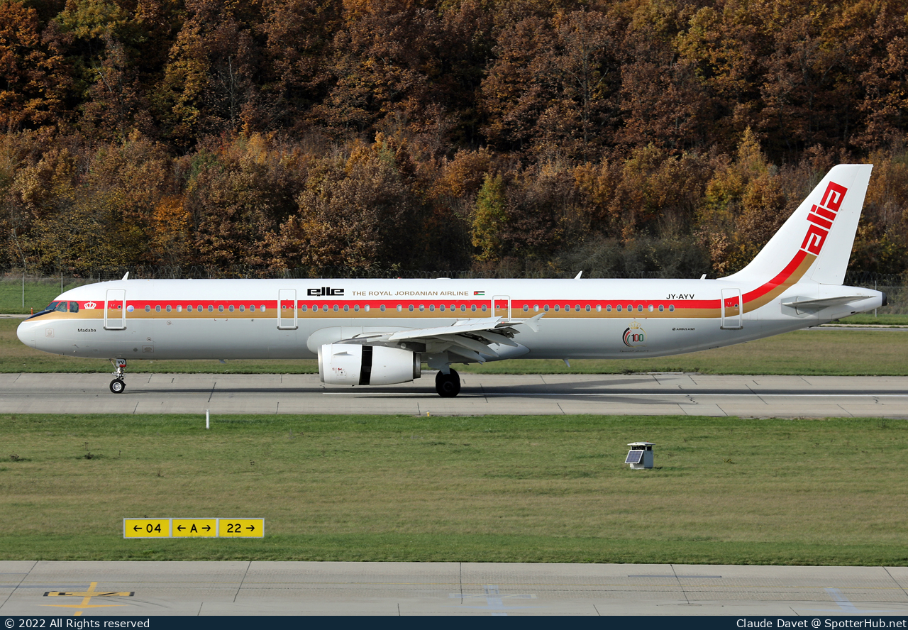 Photo of JY-AYV - Airbus A321-231 operated by Royal Jordanian Airlines